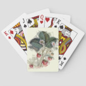 Plant aardbeien en bloesems Pokerkaarten (Achterkant)