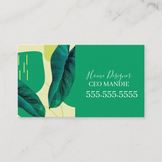 Plant Abstract Home Design  Visitekaartje (Voorkant)