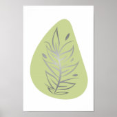 Plant Abstracte lijn Poster (Voorkant)