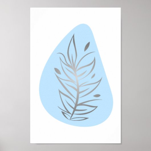 Plant Abstracte lijn Poster (Voorkant)