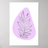 Plant Abstracte lijn Poster (Voorkant)