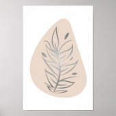 Plant Abstracte lijn Poster (Voorkant)