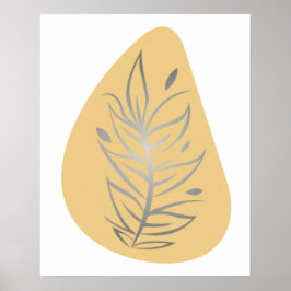 Plant Abstracte lijn Poster