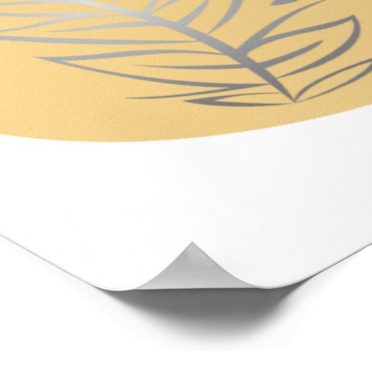 Plant Abstracte lijn Poster (Hoek)