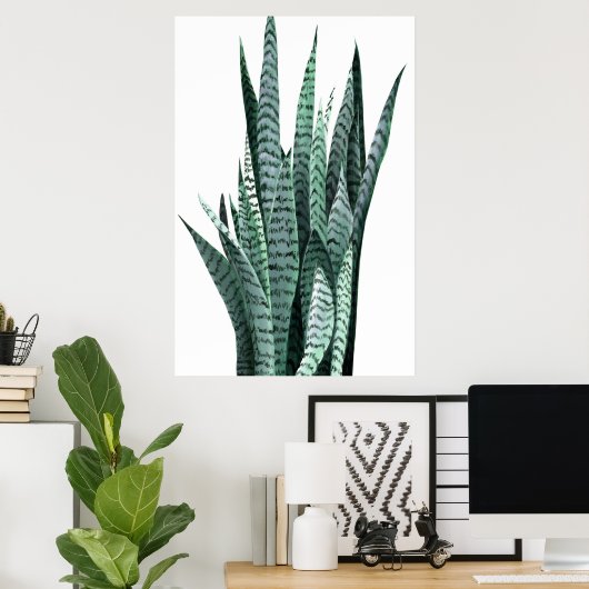 Plant Acrylverf Poster (Thuiskantoor)