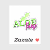 Plant blad neon script lettering sticker (Vel)