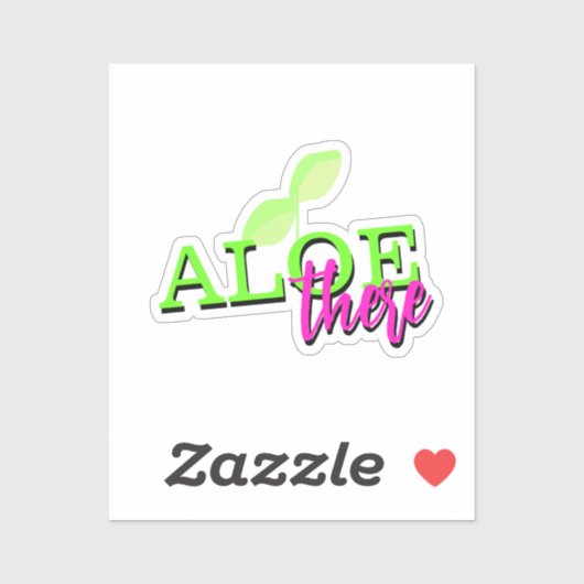 Plant blad neon script lettering sticker (Vel)