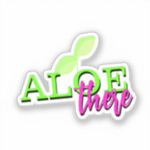Plant blad neon script lettering sticker (Voorkant)
