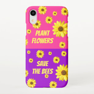 Plant bloemen en bespaar het bijenhondengeval iPhone hoesje
