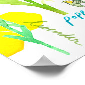 Plant bloemen voor de Waterverf van bijen honingra Poster (Hoek)