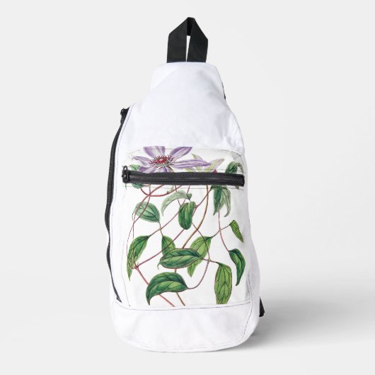 Plant bloemenboeket Print Cut Sew Sling Bag (Voorkant)