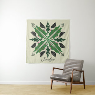Plant Botanische Greenery Monstera Mandala Naam Wandkleed