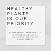 Plant Botanische monstera Specialist Botanist Vierkante Visitekaartje (Achterkant)