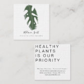 Plant Botanische monstera Specialist Botanist Vierkante Visitekaartje (Voorkant / Achterkant)