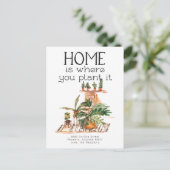 Plant | Briefkaart "Verhuisaankondiging" (Staand voorkant)