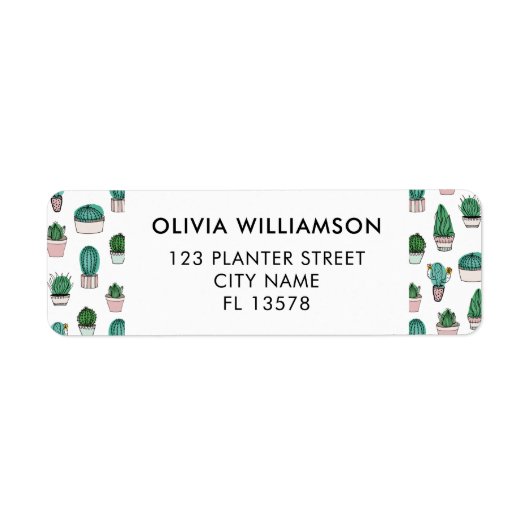 Plant Cacti Etiket (Voorkant)
