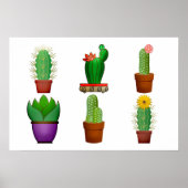 Plant Cactus Achtergrond Poster (Voorkant)