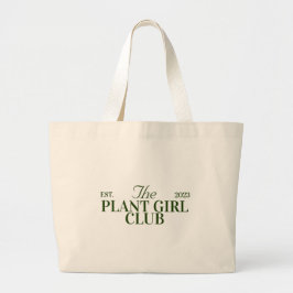 plant club thema feest grote tote bag