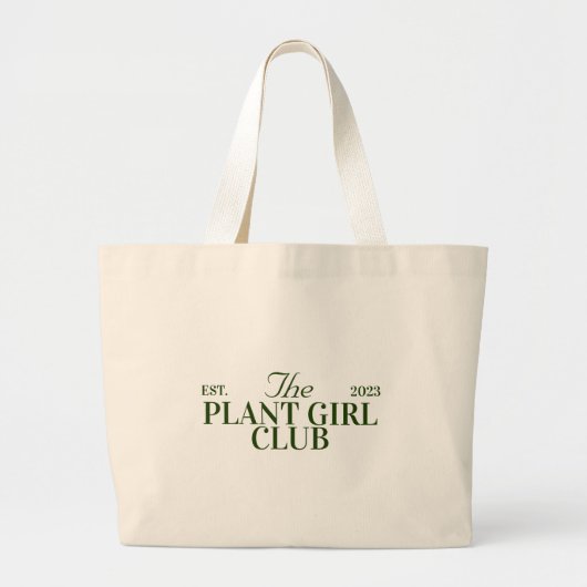 plant club thema feest grote tote bag (Voorkant)