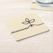 Plant Coaster Kartonnen Onderzetters (Schuin)