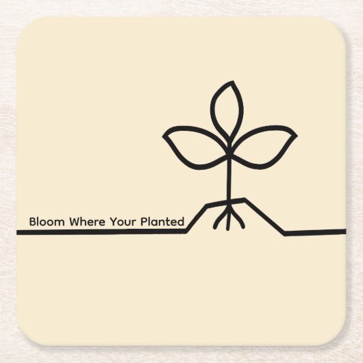 Plant Coaster Kartonnen Onderzetters (Voorkant)