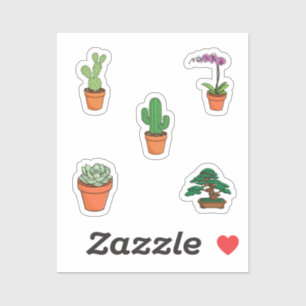 Plant collectie sticker