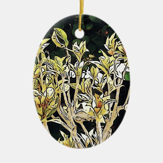 Plant Cuba Keramisch Ornament (Voorkant)