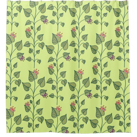 Plant Cute Green Natuur Lover Douchegordijn (Voorkant)