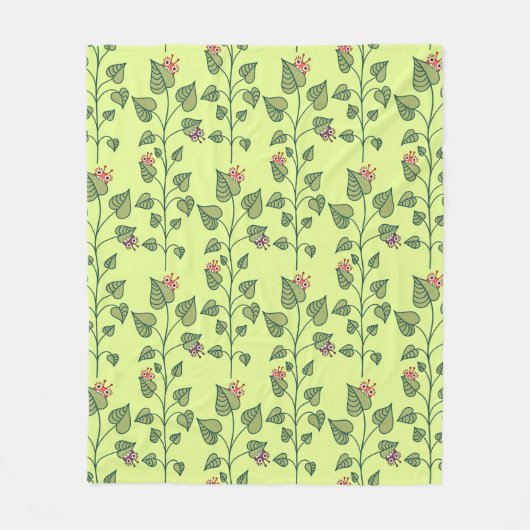 Plant Cute Green Natuur Lover Fleece Deken (Voorkant)