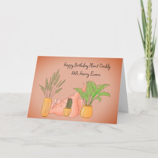 Plant Daddy Verjaardag Kaart (Voorkant)