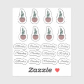Plant dagen week Planner Sticker (Vel)
