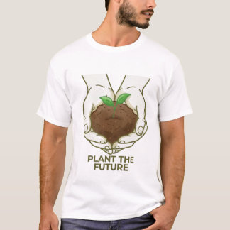 Plant De Toekomst Minimalistische Tuin Grafiek T-shirt