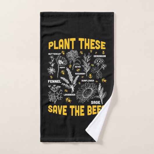 Plant deze redden de bijen handdoek (Handdoek)