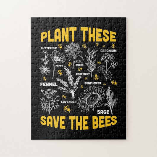 Plant deze redden de bijen legpuzzel (Verticaal)
