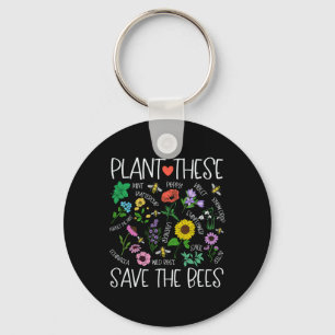 Plant Deze Save Bees Wildflower Earth Day Support Sleutelhanger