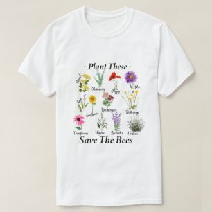 Plant deze Save the Bees T-shirt