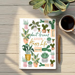 Plant Dreams Groei een Happy Life Crazy Plant Lady Planner<br><div class="desc">Ben je gek op planten? Of ken iemand die gewoon niet genoeg van hun planten kan krijgen? Dan is deze 'Crazy Plant Lady'-planner perfect voor jezelf of een cadeau. Ons ontwerp biedt een prachtig assortiment van onze handbeschilderde planten met waterverf potten. De "Dreams van het Plant Groeien een Gelukkig Leven"wordt...</div>