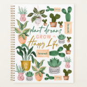Plant Dreams Groei een Happy Life Crazy Plant Lady Planner (Voorkant)
