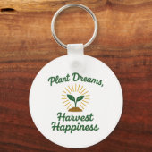 Plant Dromen Oogsten Geluk Sleutelhanger (Voorkant)