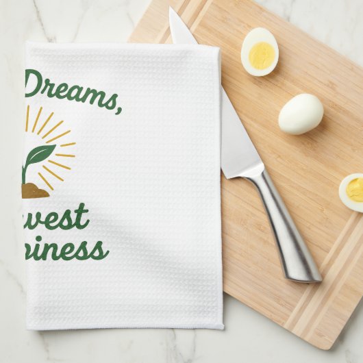 Plant Dromen Oogsten Geluk Theedoek (Quarter Fold)