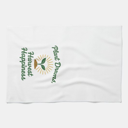 Plant Dromen Oogsten Geluk Theedoek (Horizontaal)
