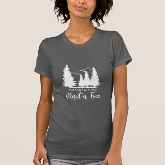 Plant een boom-bos-Natuur Cool Grey T-Shirt (Voorkant)