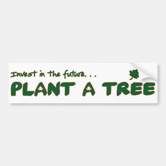 Plant een boom! bumpersticker (Voorkant)