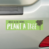 Plant een boom! Investeer in de toekomst. Bumpersticker (Op auto)