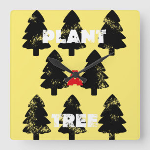 Plant Een Boom Minimalistische Wandklok