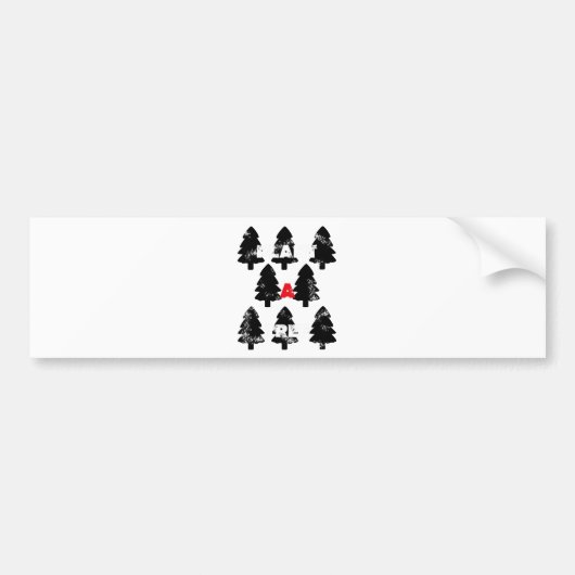 Plant een boom Patroon Bumpersticker (Voorkant)