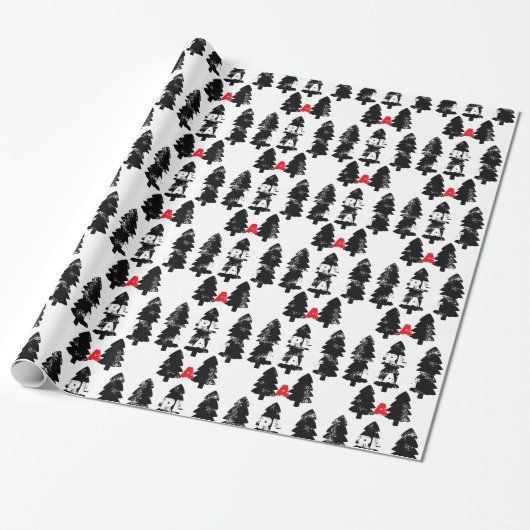 Plant een boom Patroon Cadeaupapier (Uitgerold)