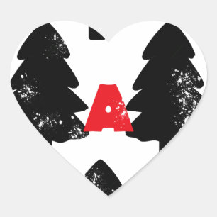 Plant Een Boom Patroon Hart Sticker