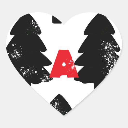 Plant Een Boom Patroon Hart Sticker (Voorkant)