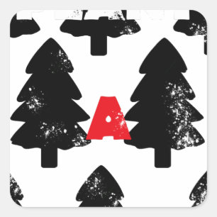 Plant een boom Patroon Vierkante Sticker